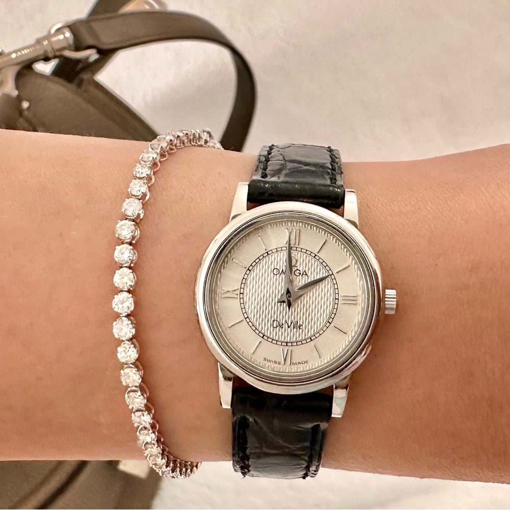 Omega Deville Prestige Watch Stainless Steel/ Leather Ladies